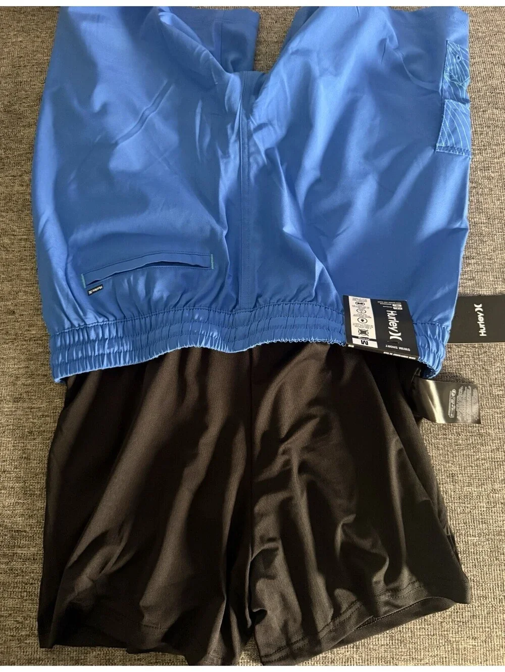 Hurley Men’s Medium Outline Leaf Volley Swim Hydro Shorts Blue New w/Tags $50